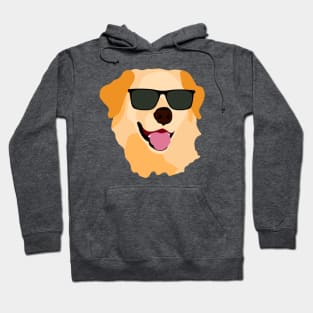 Golden Retriever with Sunglasses Hoodie